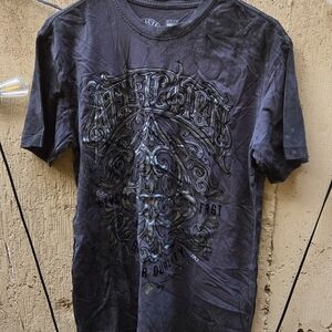 Affliction Charcoal Graphic Tee for Men